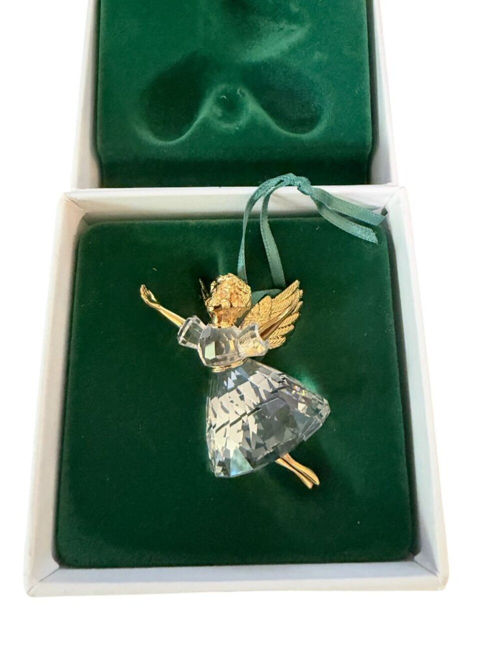 Swarovski 1996 Christmas Memories Angel Crystal Ornament 203083 Boxed Austria - Picture 2 of 14